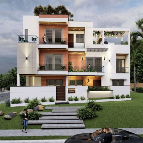 morden duplex house design